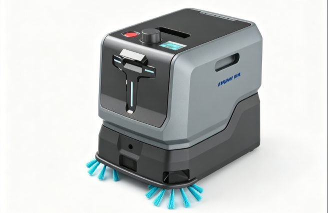 Apex iScrub X10 compact autonomous scrubber-sweeper — small L4 cleaning robot for retail, office and light industrial floors