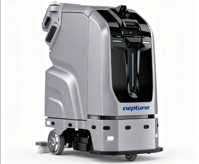 Apex iScrub X30 mid-size autonomous floor scrubber with automatic water refill and auto charging
